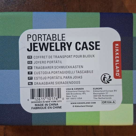 Assorted Checkered Portable Jewelry Case By Kikkerland- 3 Designs Available - Picture 5 of 12